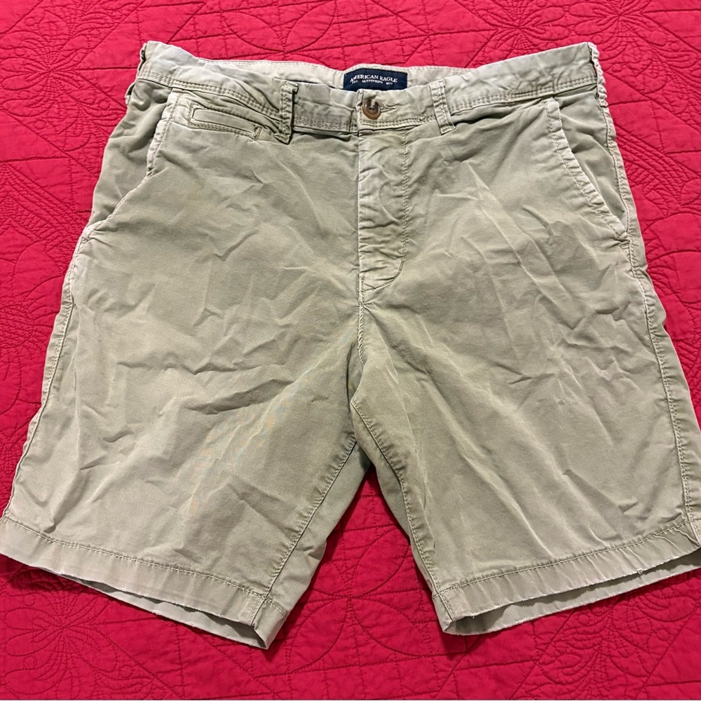 American Eagle Outfitters Green/Khaki Slim Shorts